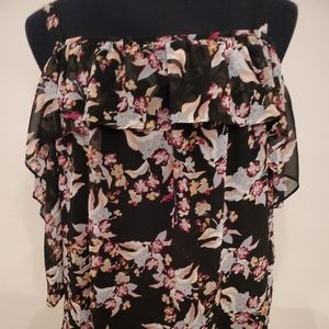 Cold should flowing blouse with ruffles